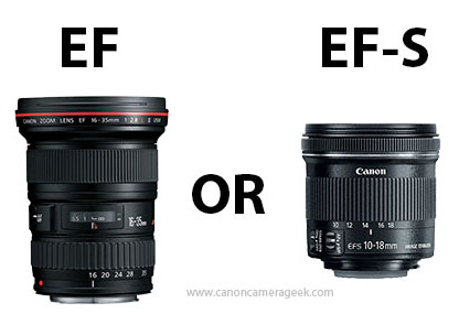 Canon EF vs EF-S size comparison