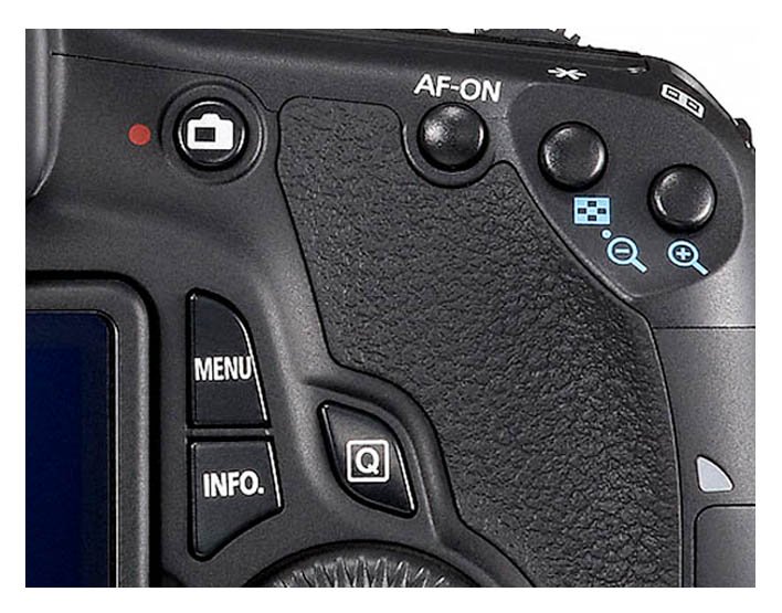 Back of Canon 60D Body