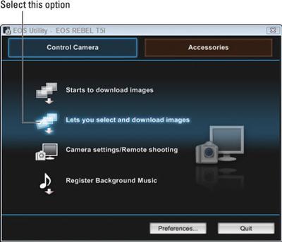 Canon EOS Utility Screenshot