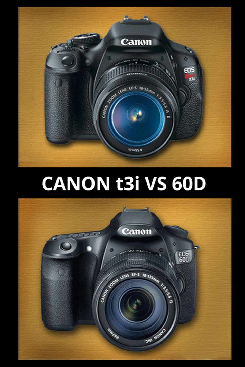 t3i VS 60D comparison